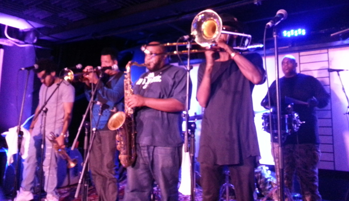 The Soul Rebels, a New Orleans brass band.  If they come to your town, do not miss it.